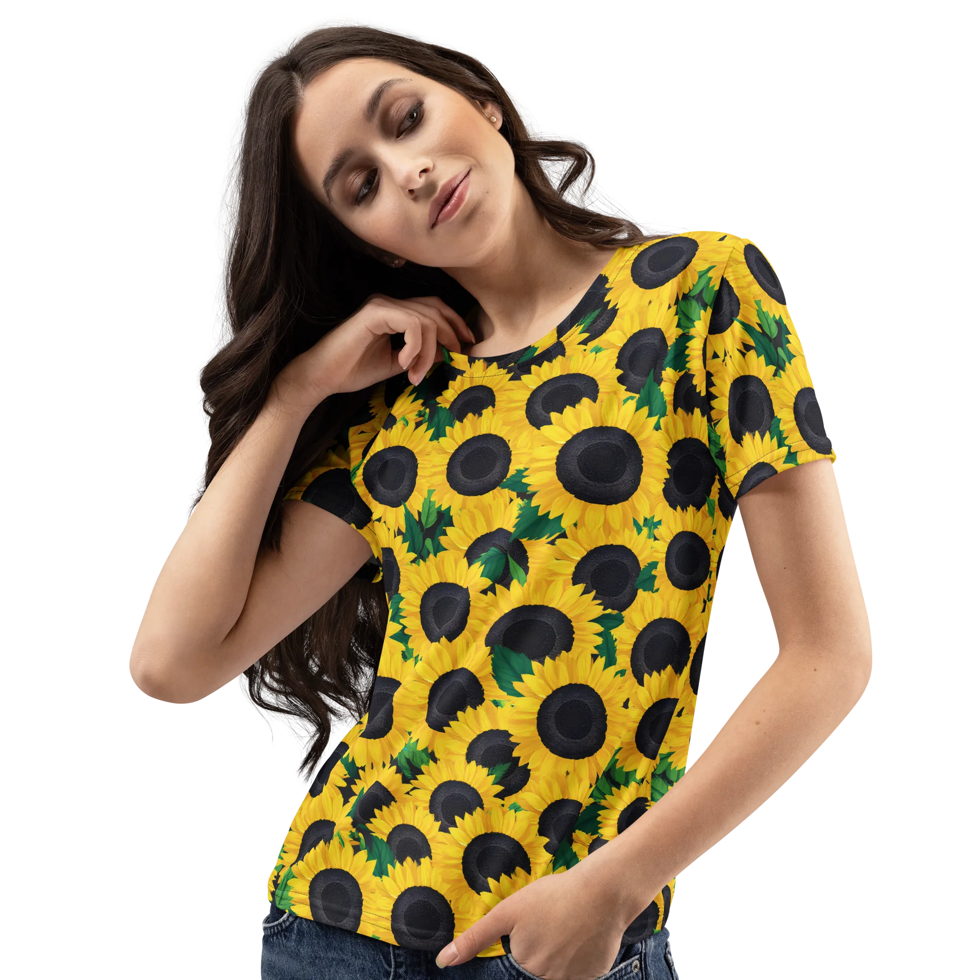 Sunlit Abundance on Women's Crew Neck T-Shirt — Left Front
