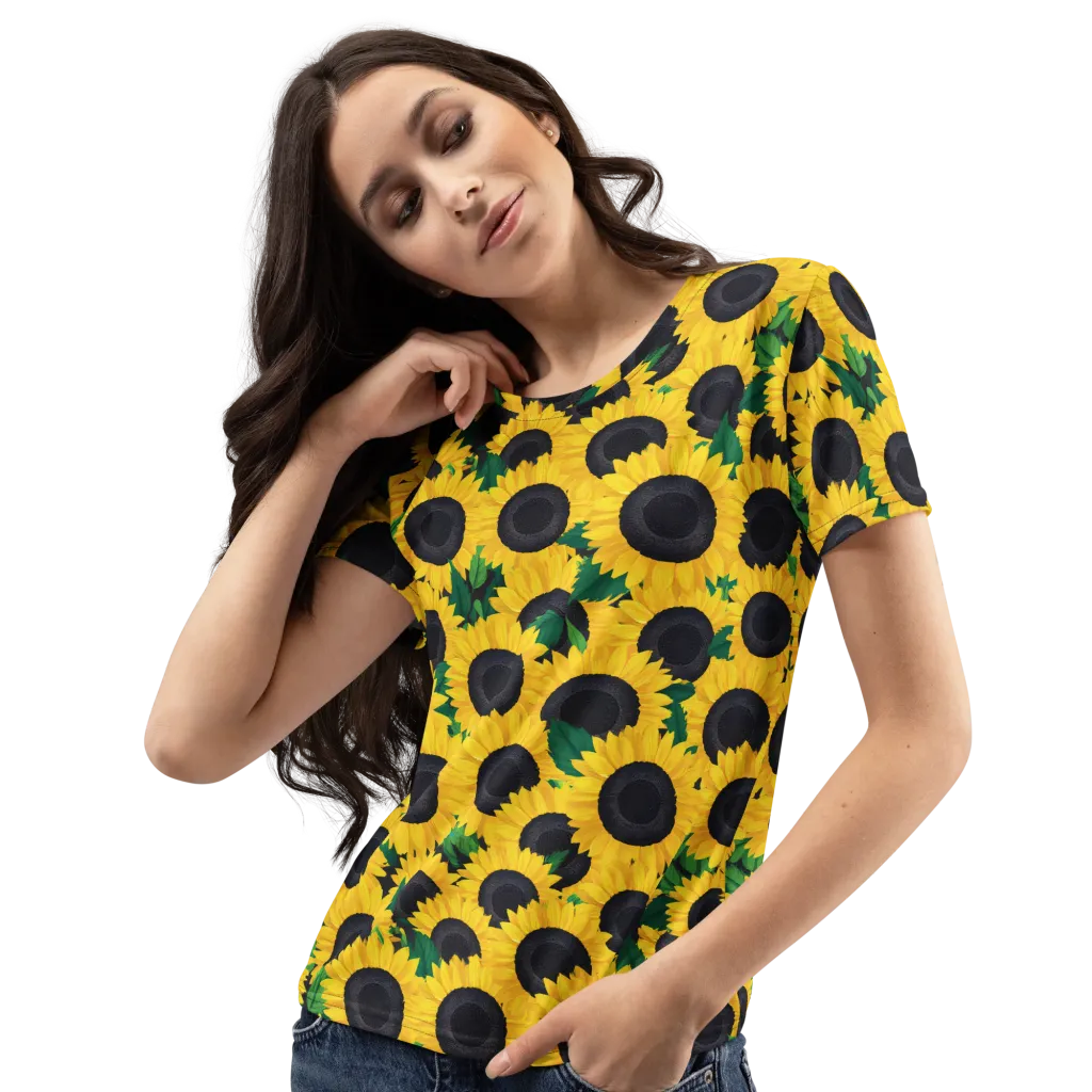 Sunlit Abundance on Women's Crew Neck T-Shirt — Left Front