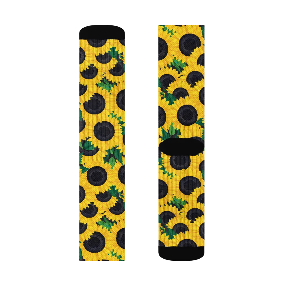 Sunlit Abundance on Socks — Left Sock