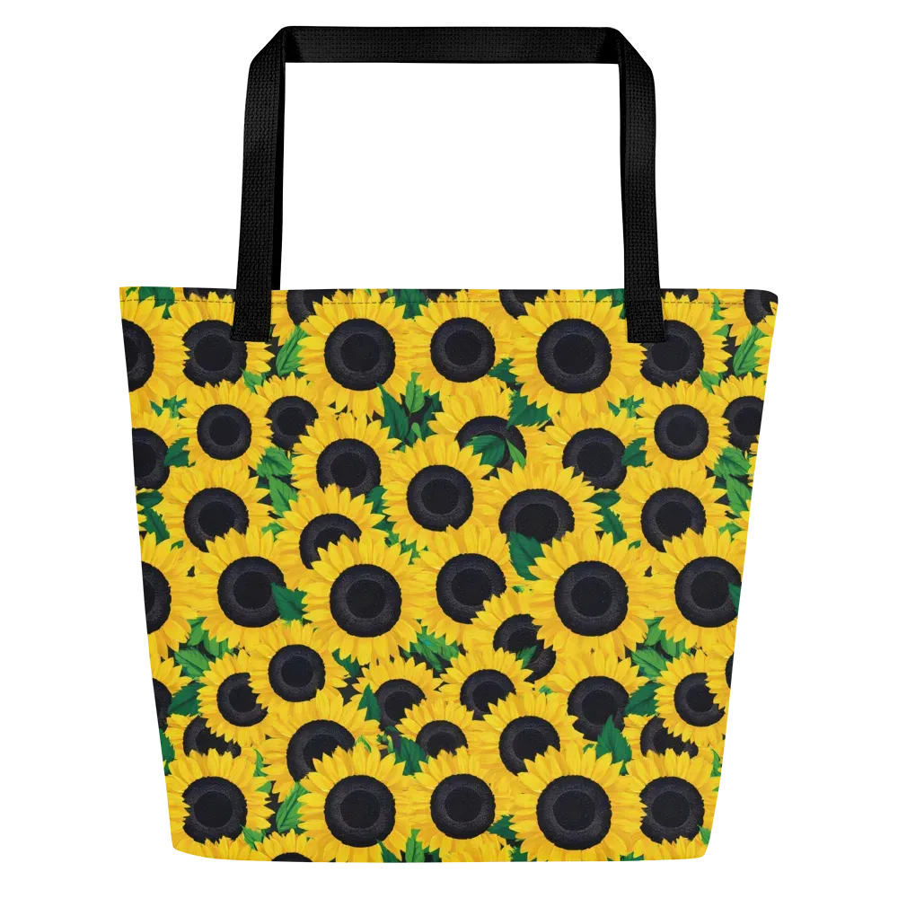 Sunlit Abundance on Large Tote Bag W/ Pocket — Front