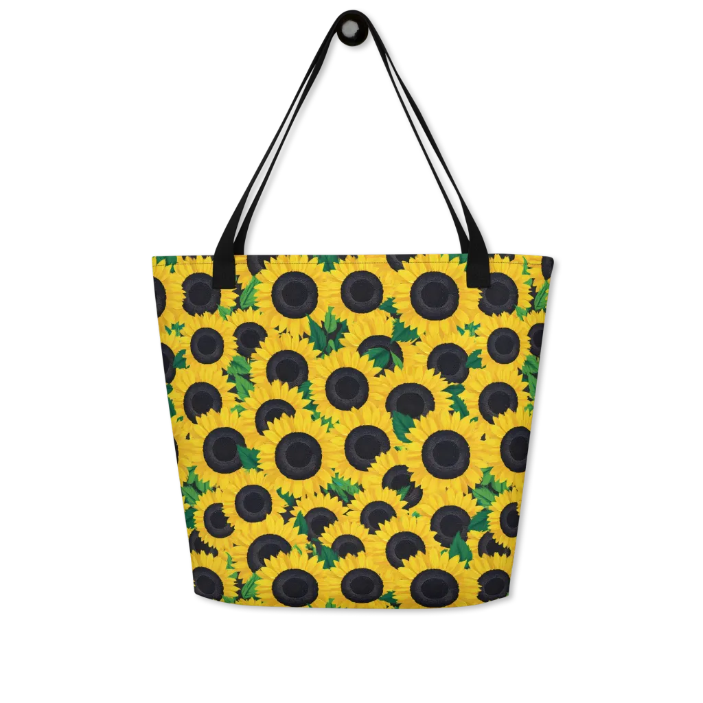 Sunlit Abundance on Large Tote Bag W/ Pocket — Front