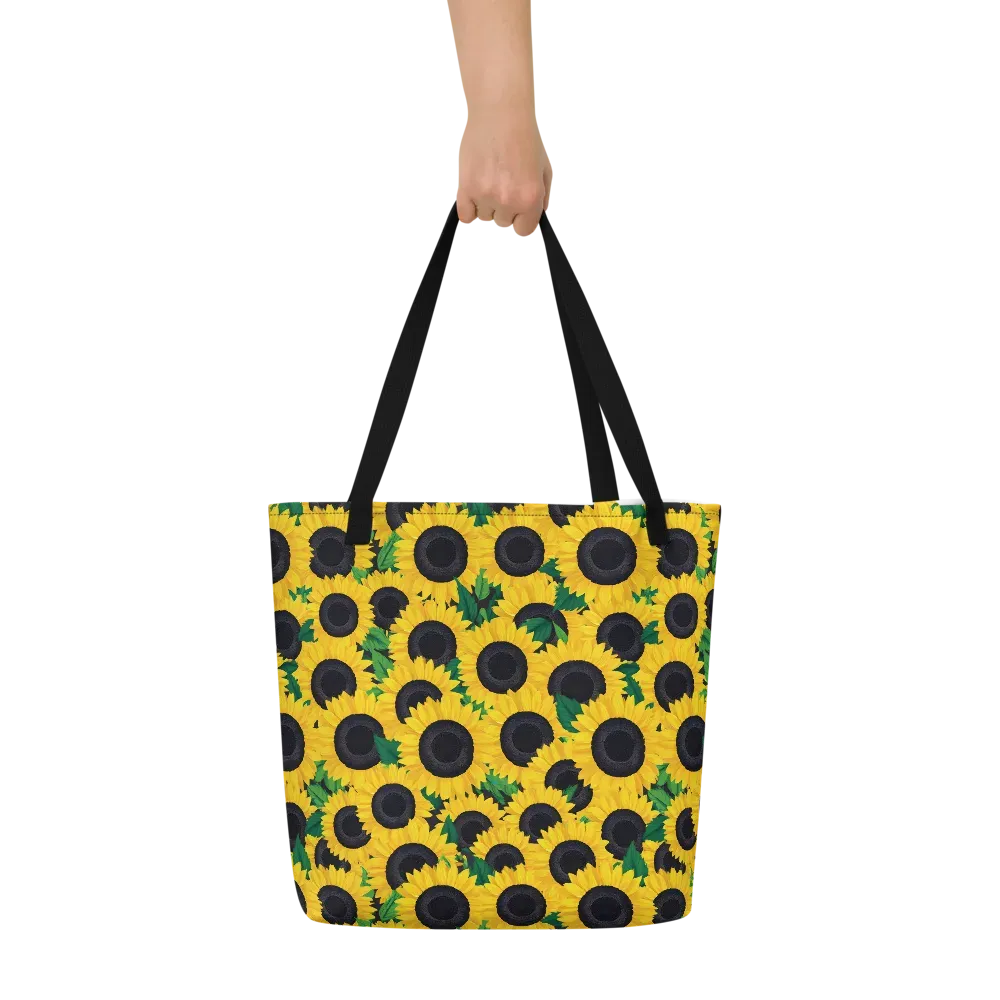 Sunlit Abundance on Large Tote Bag W/ Pocket — Front