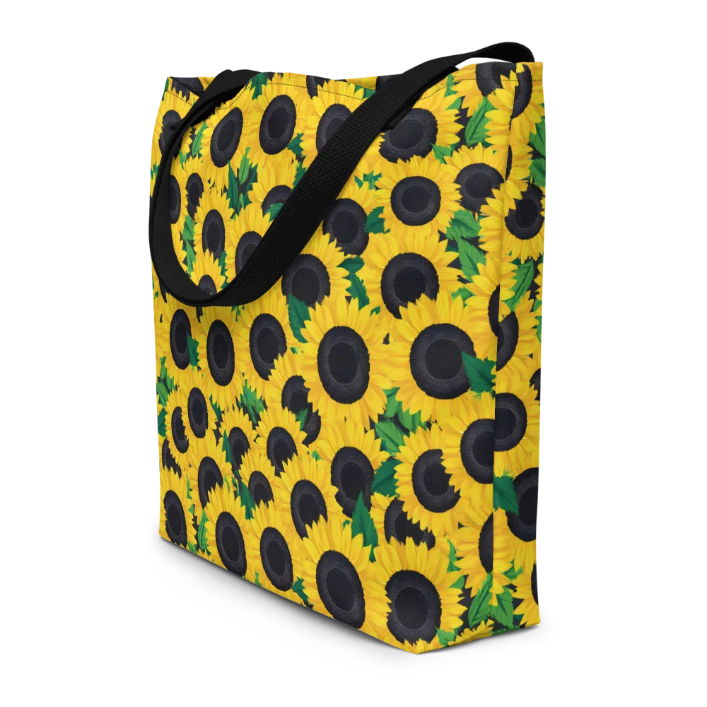 Sunlit Abundance on Large Tote Bag W/ Pocket — Front