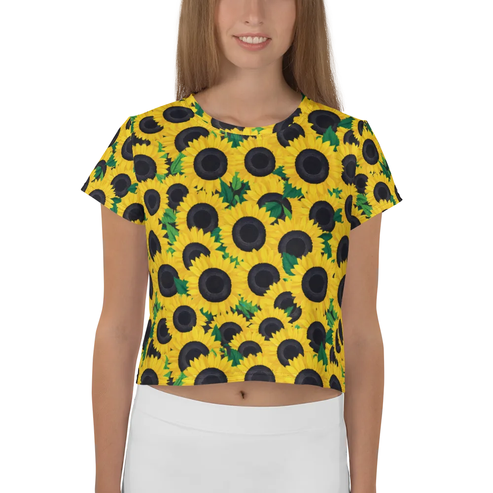 Sunlit Abundance on Crop Tee — Front