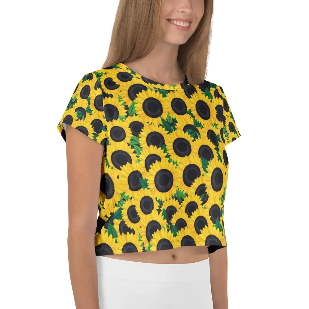 Sunlit Abundance on Crop Tee — Right