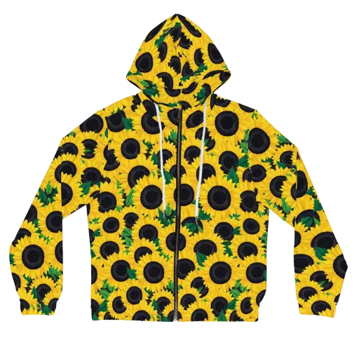 Sunlit Abundance on a Women's Full-Zip Hoodie