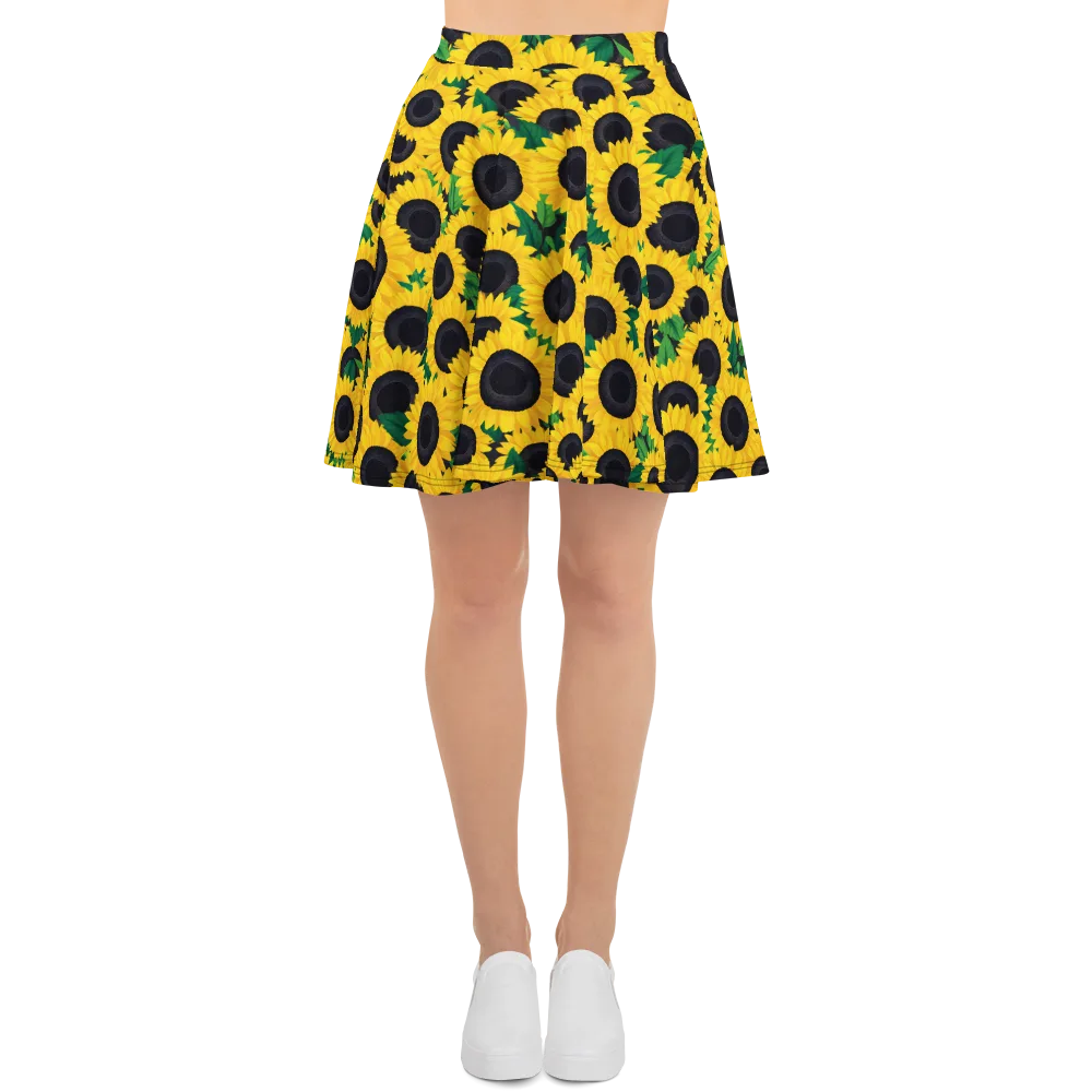 Sunlit Abundance on Skater Skirt — Front