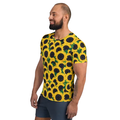Sunlit Abundance on a Men's Athletic T-Shirt