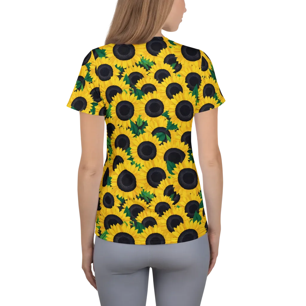 Sunlit Abundance on Women's Athletic T-Shirt — Back