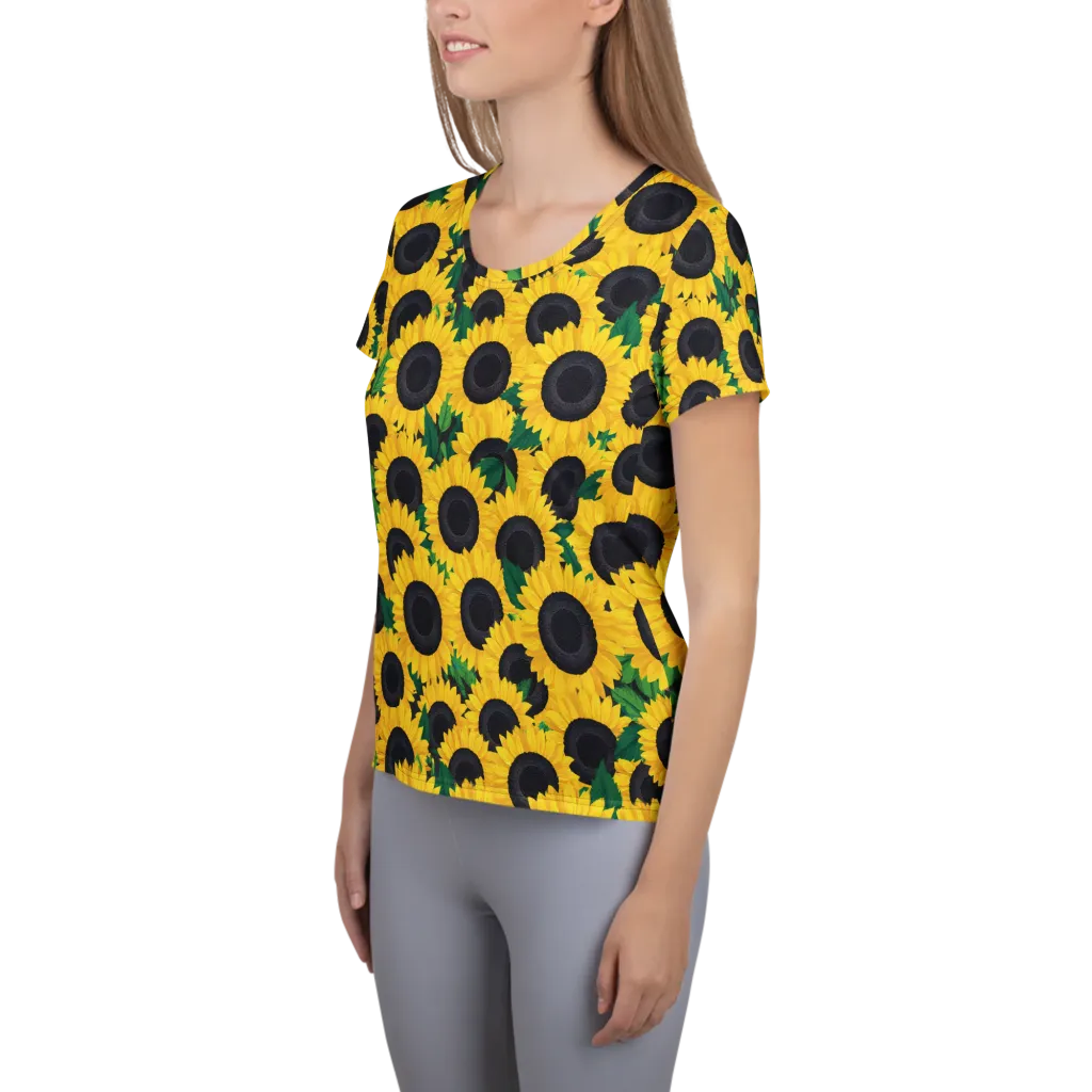 Sunlit Abundance on Women's Athletic T-Shirt — Left