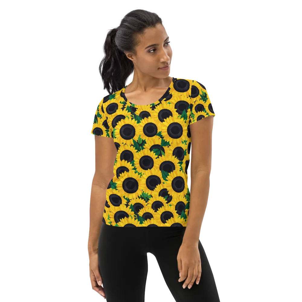 Sunlit Abundance on Women's Athletic T-Shirt — Front