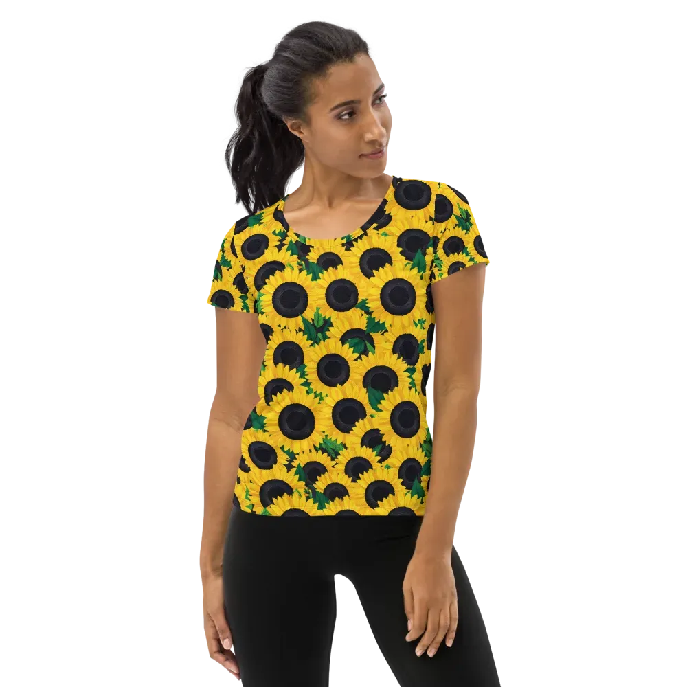 Sunlit Abundance on Women's Athletic T-Shirt — Front