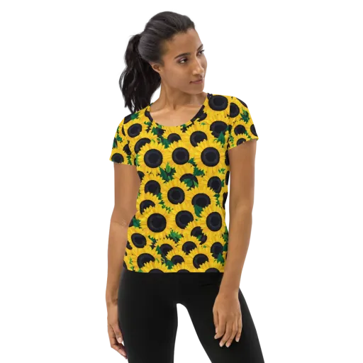 Sunlit Abundance on a Women's Athletic T-Shirt