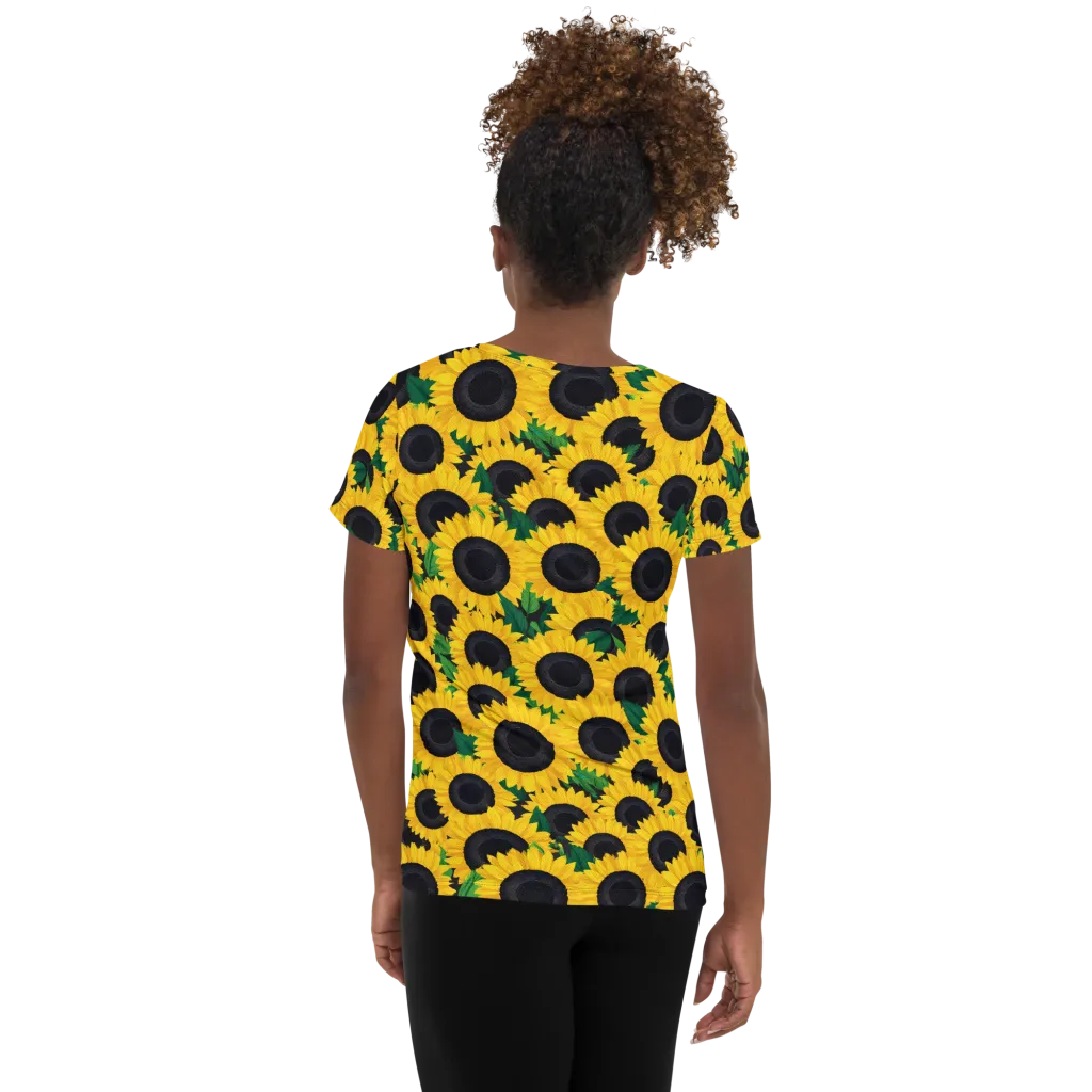 Sunlit Abundance on Women's Athletic T-Shirt — Back