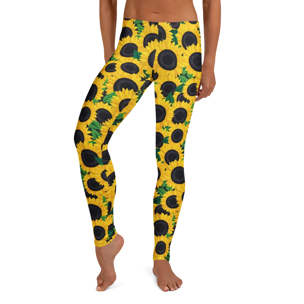 Sunlit Abundance on Leggings — Front