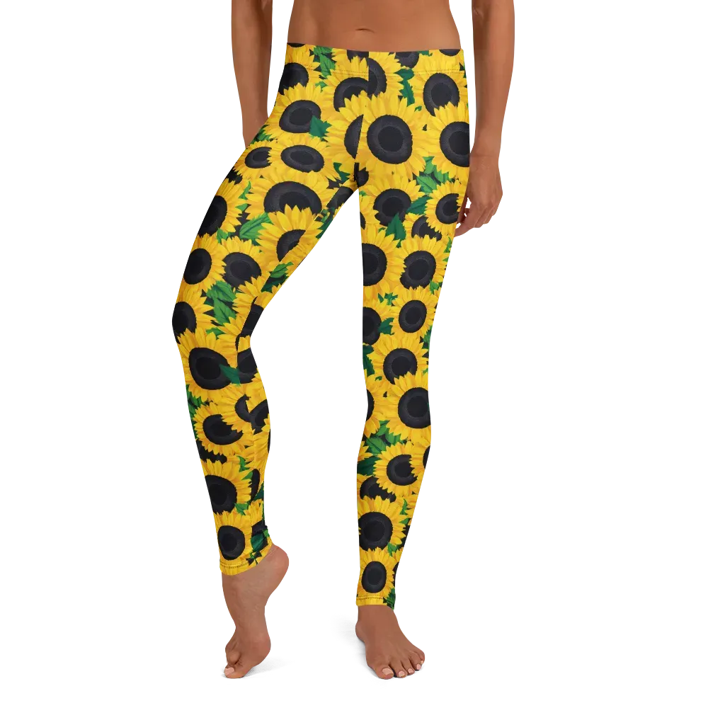 Sunlit Abundance on Leggings — Front