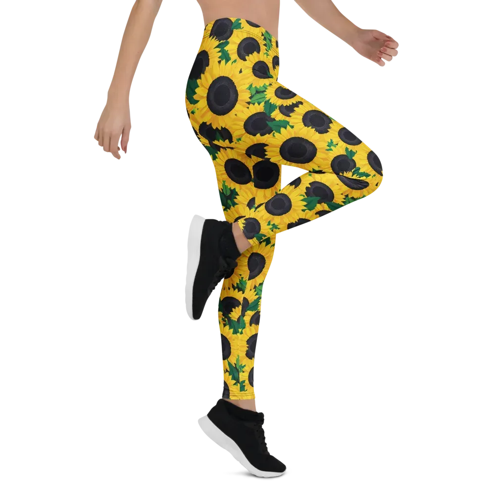 Sunlit Abundance on Leggings — Right