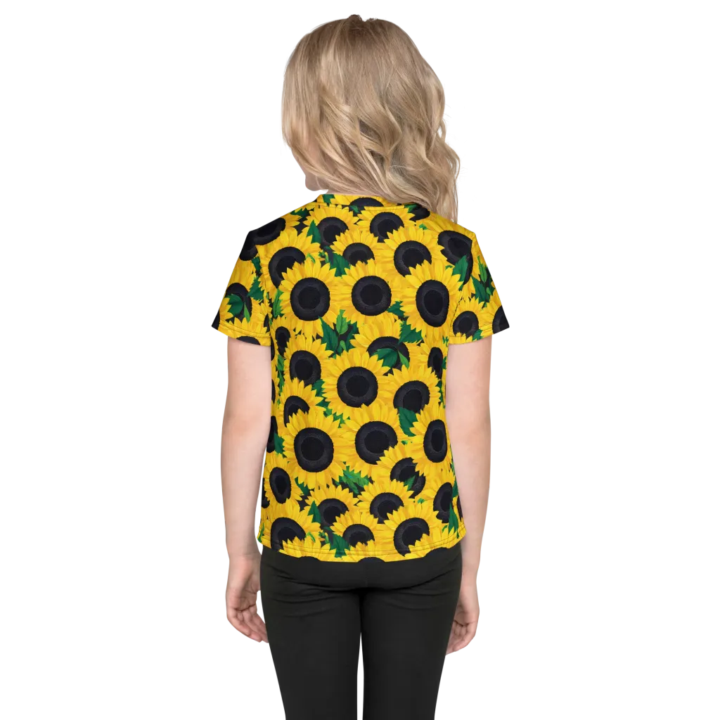 Sunlit Abundance on Kids Crew Neck T-Shirt — Back