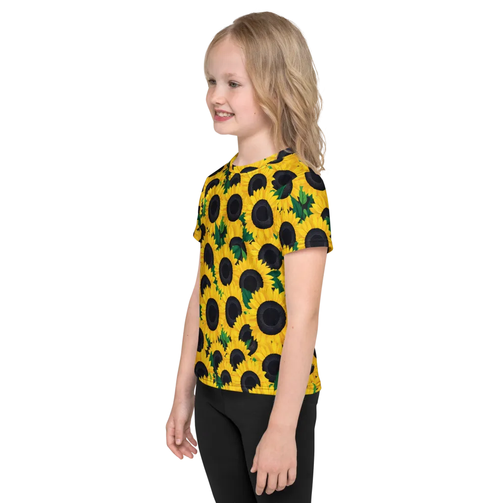 Sunlit Abundance on Kids Crew Neck T-Shirt — Left