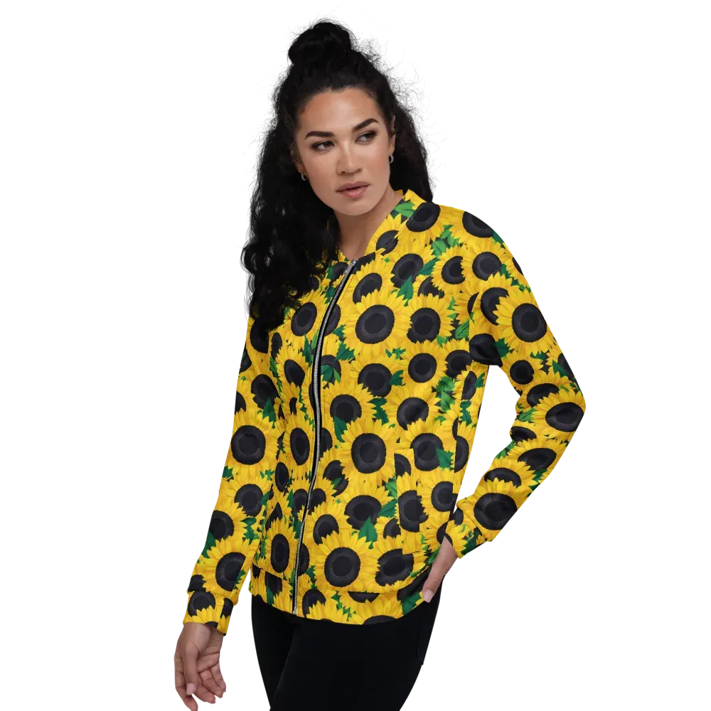Sunlit Abundance on Bomber Jacket — Left