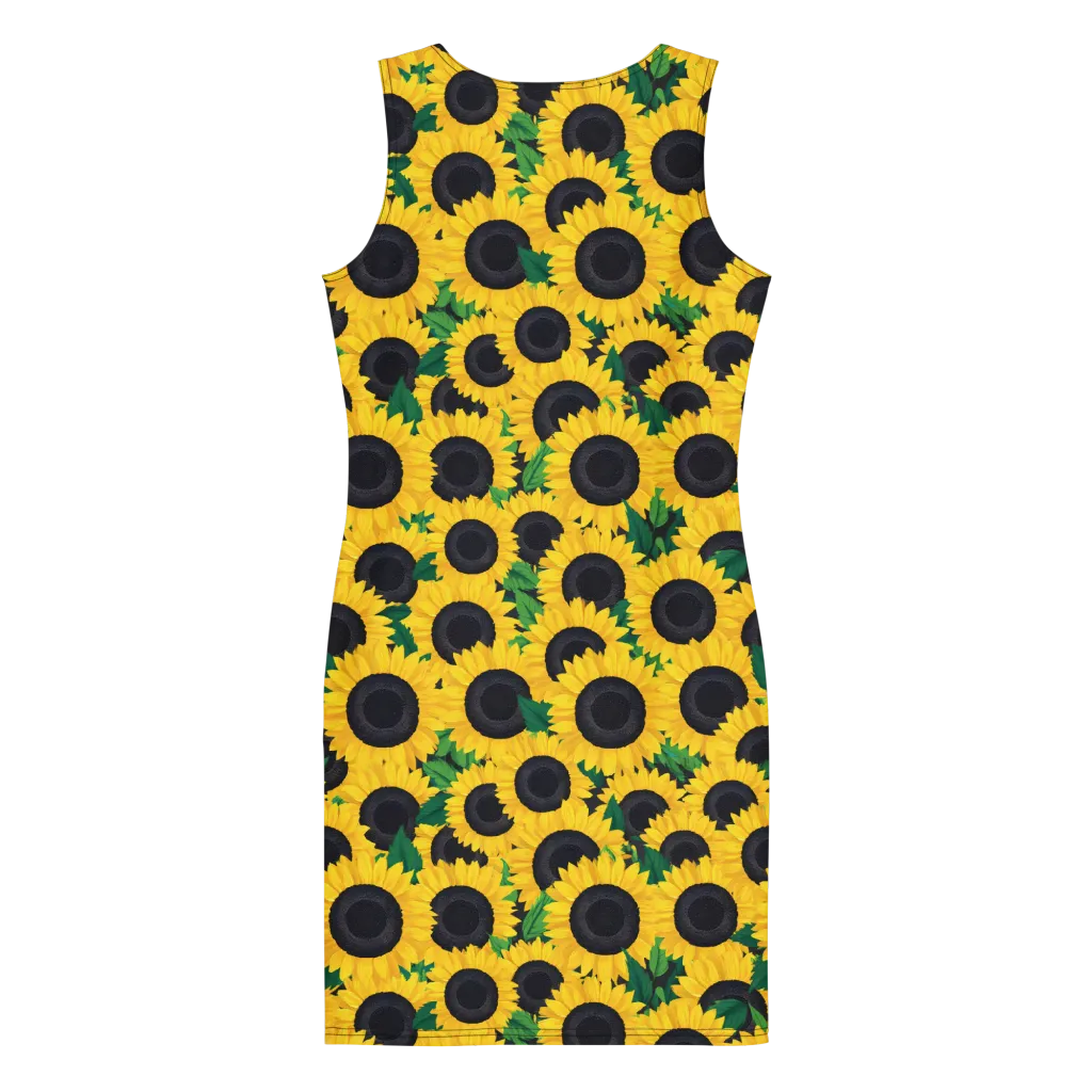 Sunlit Abundance on Bodycon Dress — Back