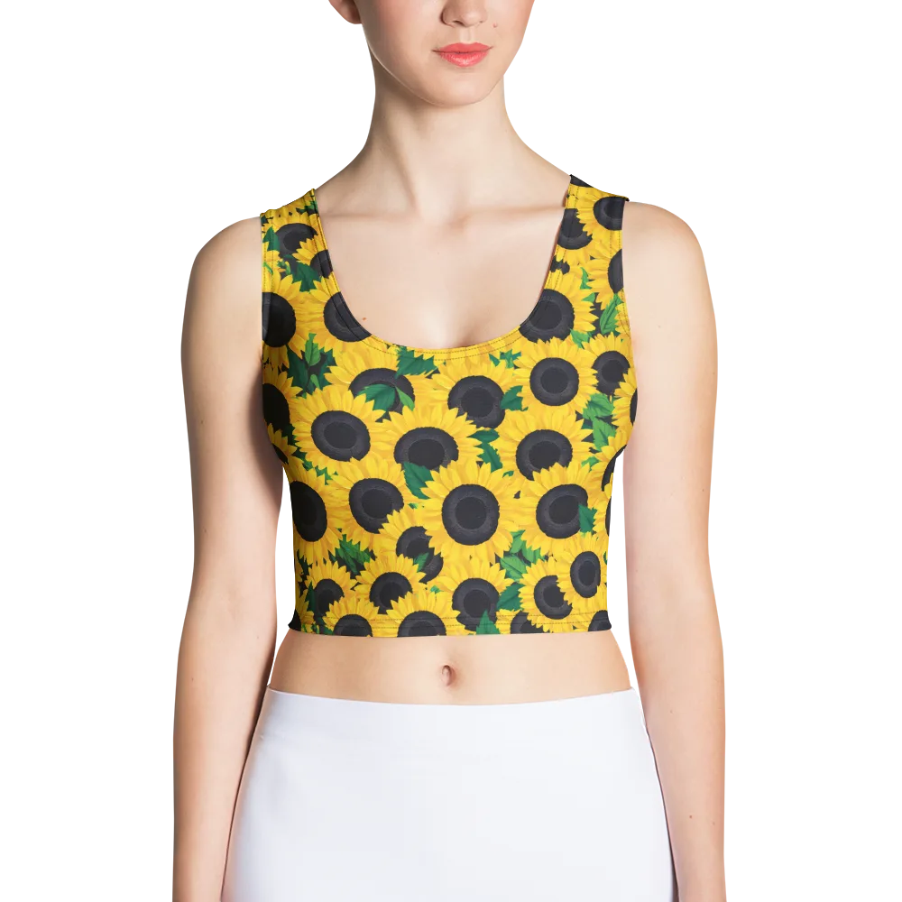 Sunlit Abundance on Crop Top — Front