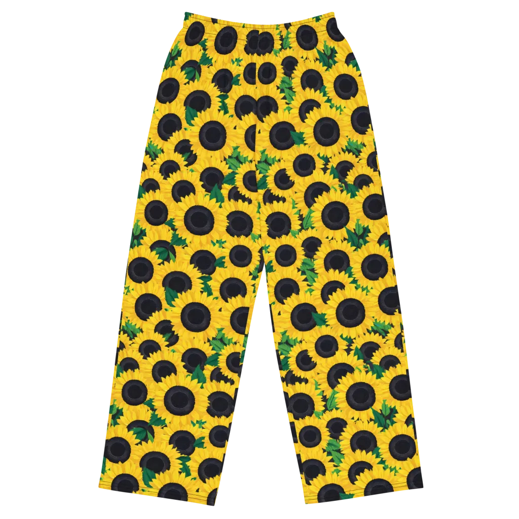 Sunlit Abundance on Wide-Leg Pants — Front