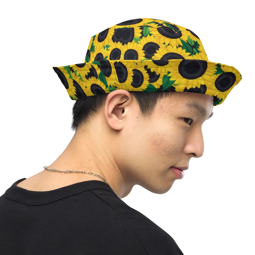 Sunlit Abundance on Reversible Bucket Hat — Right Outside