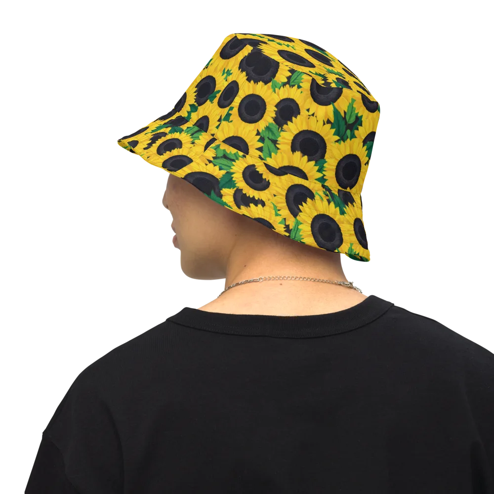 Sunlit Abundance on Reversible Bucket Hat — Back Inside