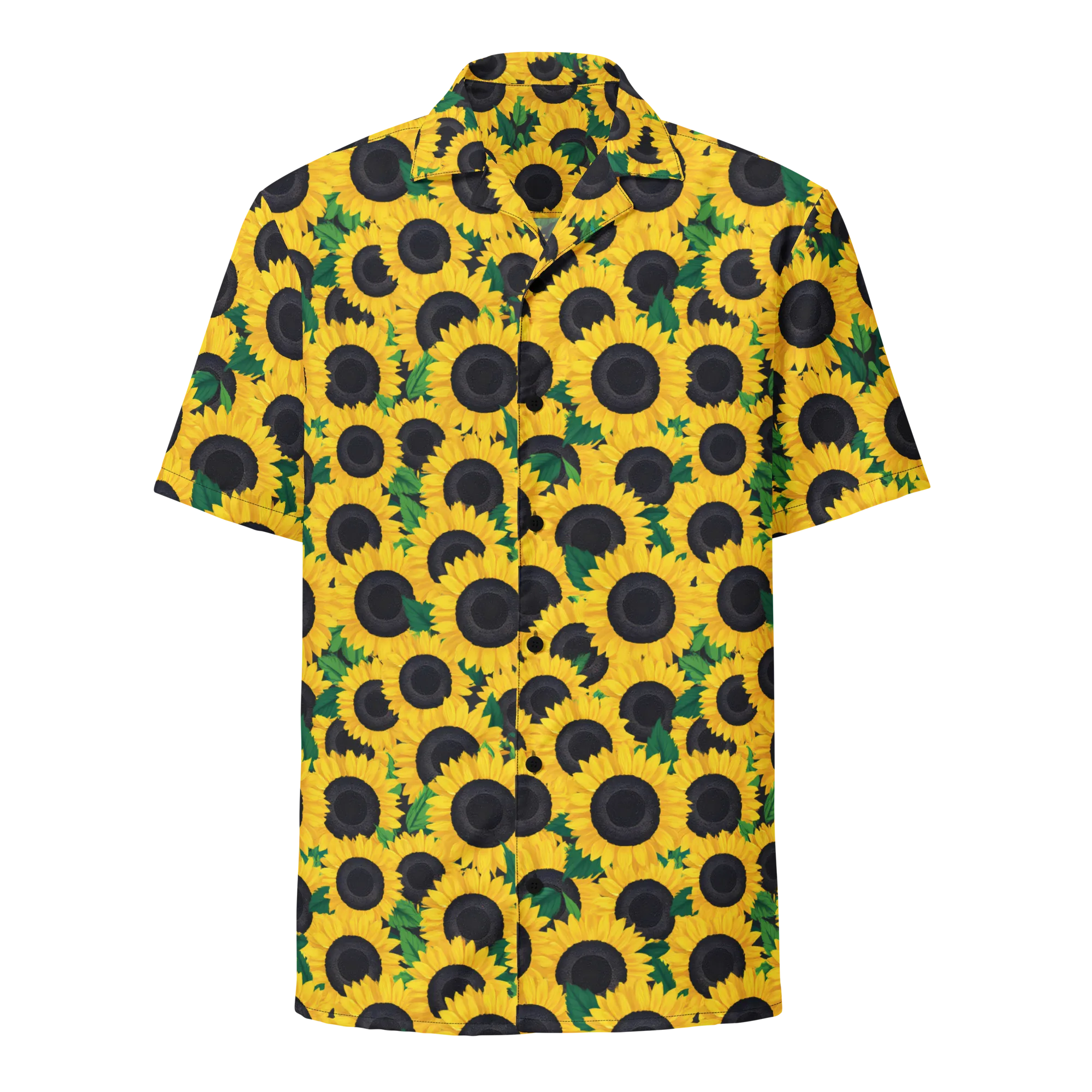 Sunlit Abundance on Button Shirt — Front