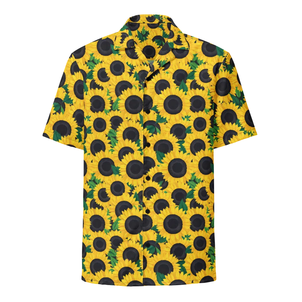 Sunlit Abundance on Button Shirt — Front
