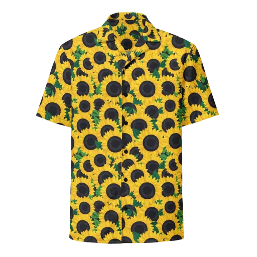 Sunlit Abundance on a Button Shirt