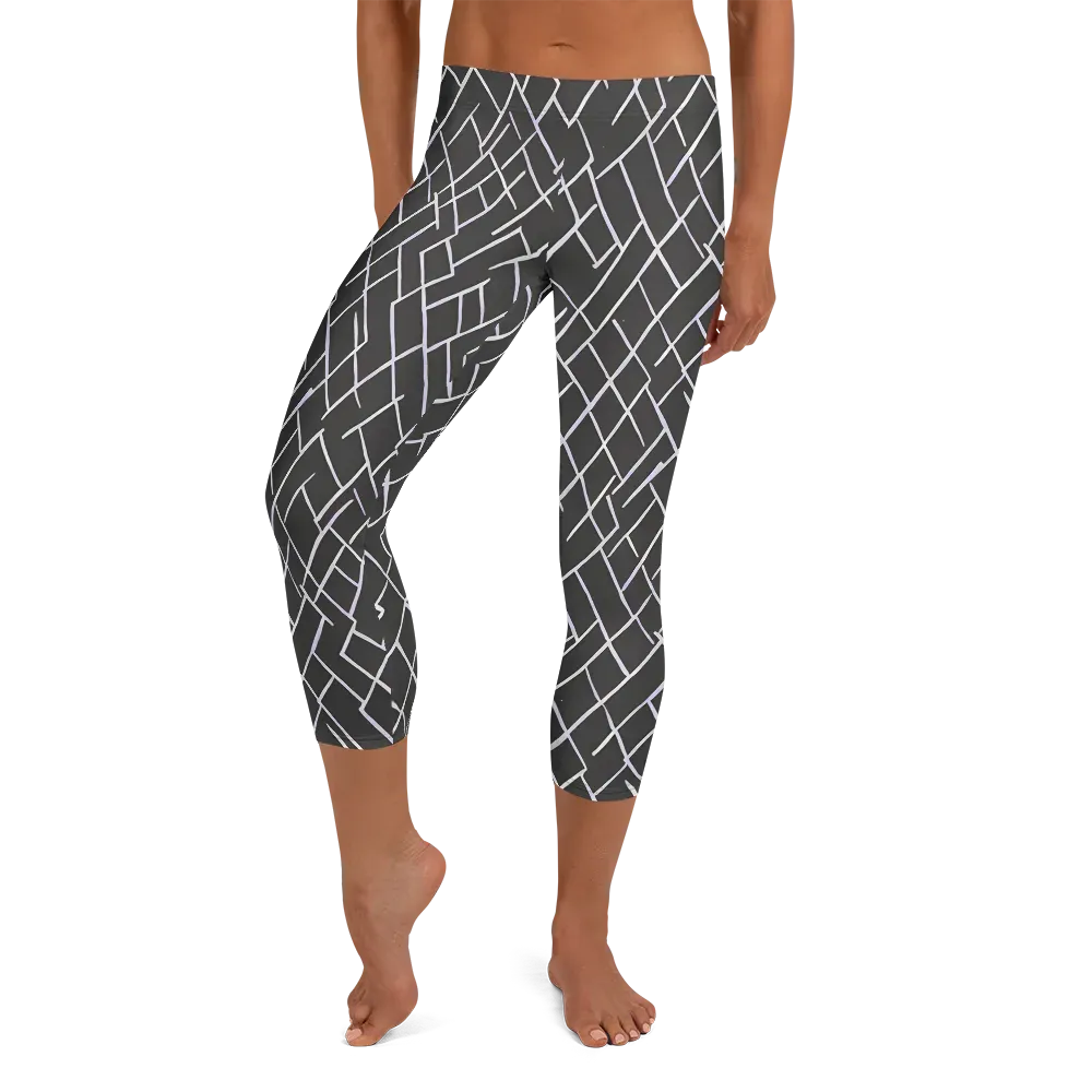 Ivory Cipher on Capri Leggings — Front