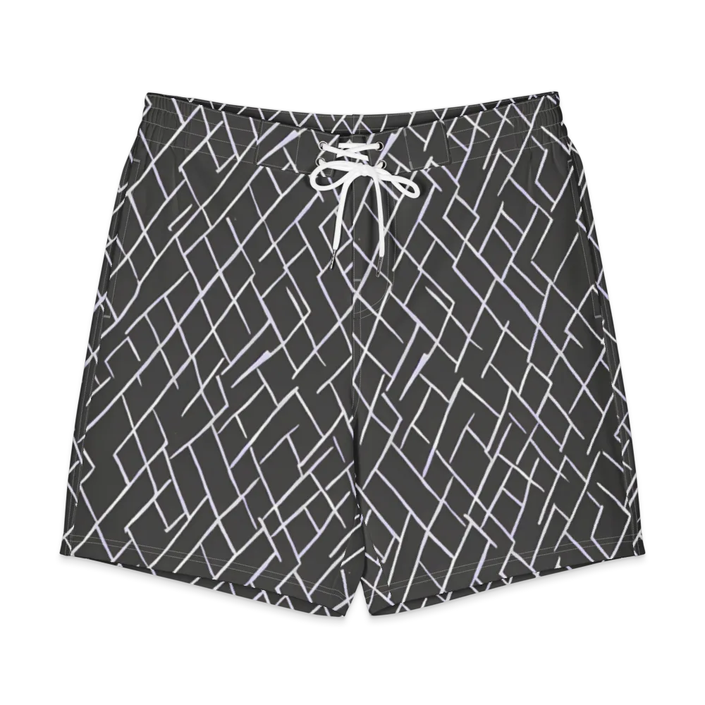 Ivory Cipher on Men's Board Shorts — Front