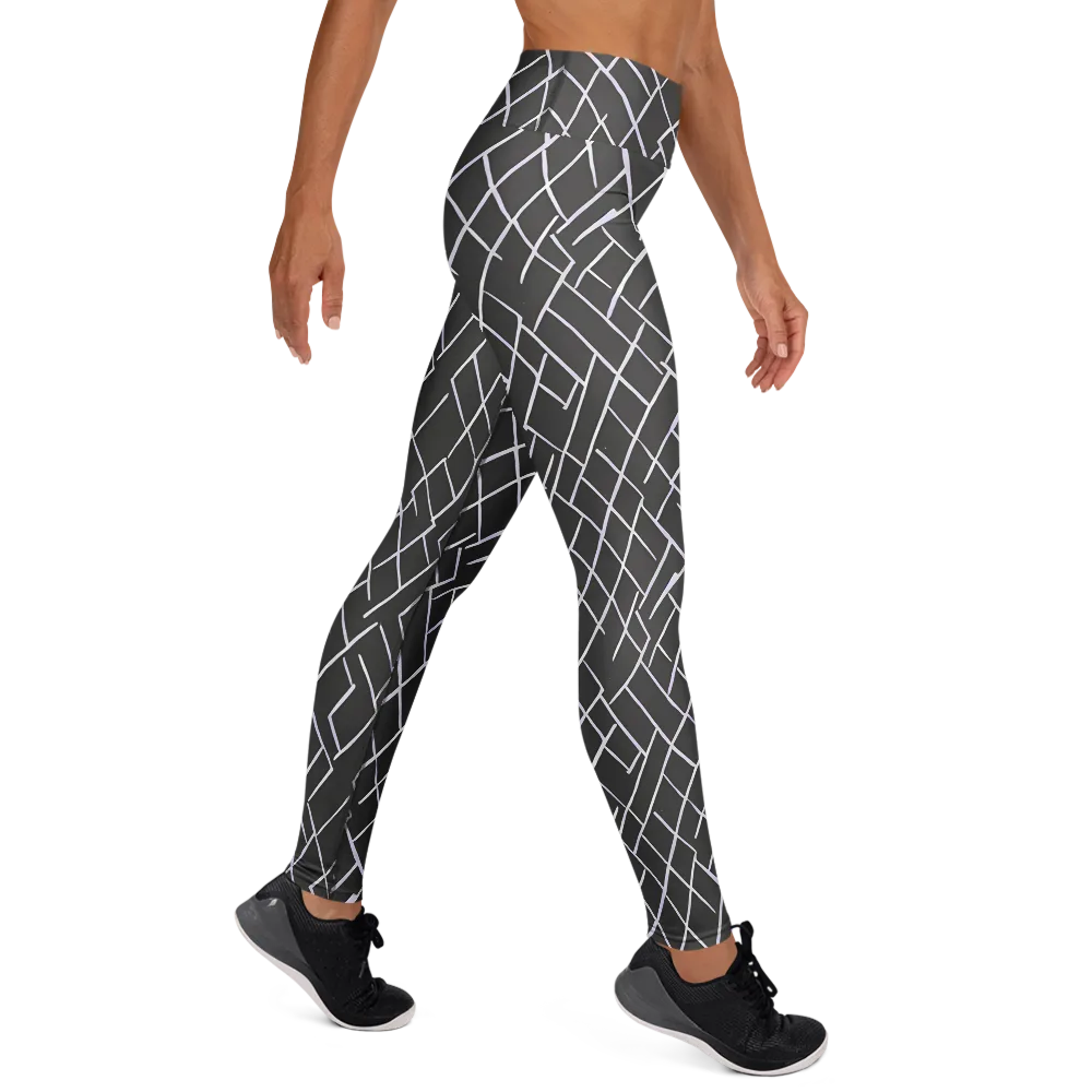Ivory Cipher on Yoga Leggings — Right