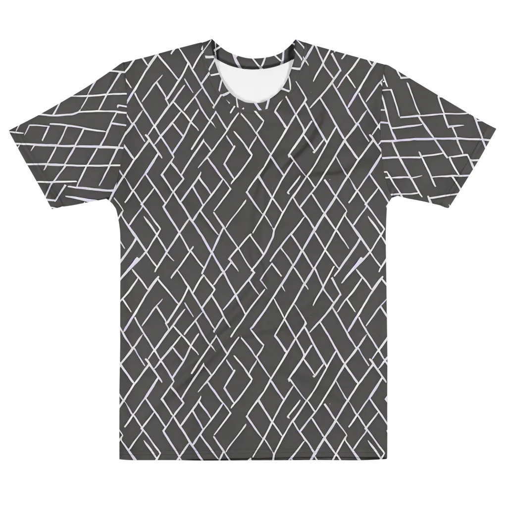 Ivory Cipher on Men's Cotton Crew Neck T-Shirt — Front