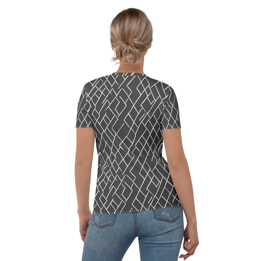 Ivory Cipher on Women's Crew Neck T-Shirt — Back