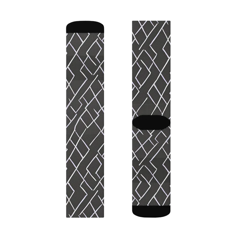 Ivory Cipher on Socks — Left Sock