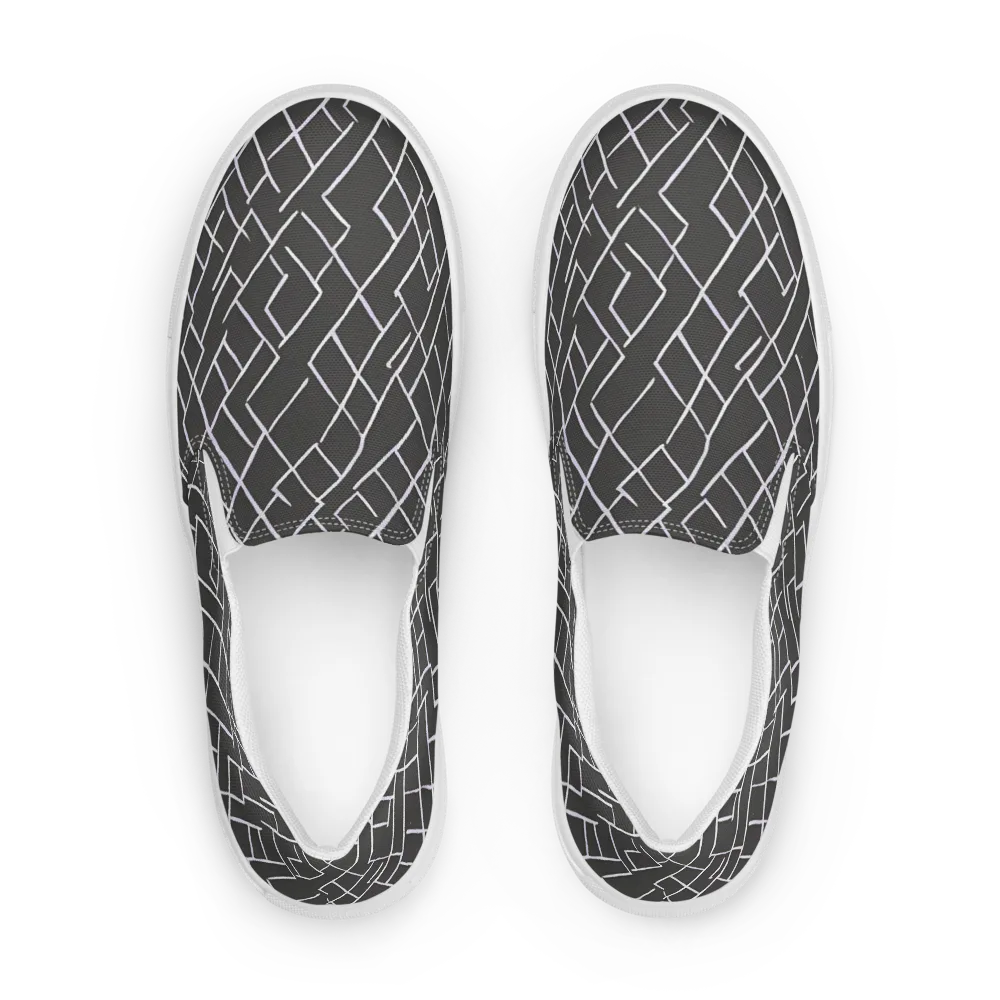 Ivory Cipher on Women's Slip-On Canvas Shoes — Front
