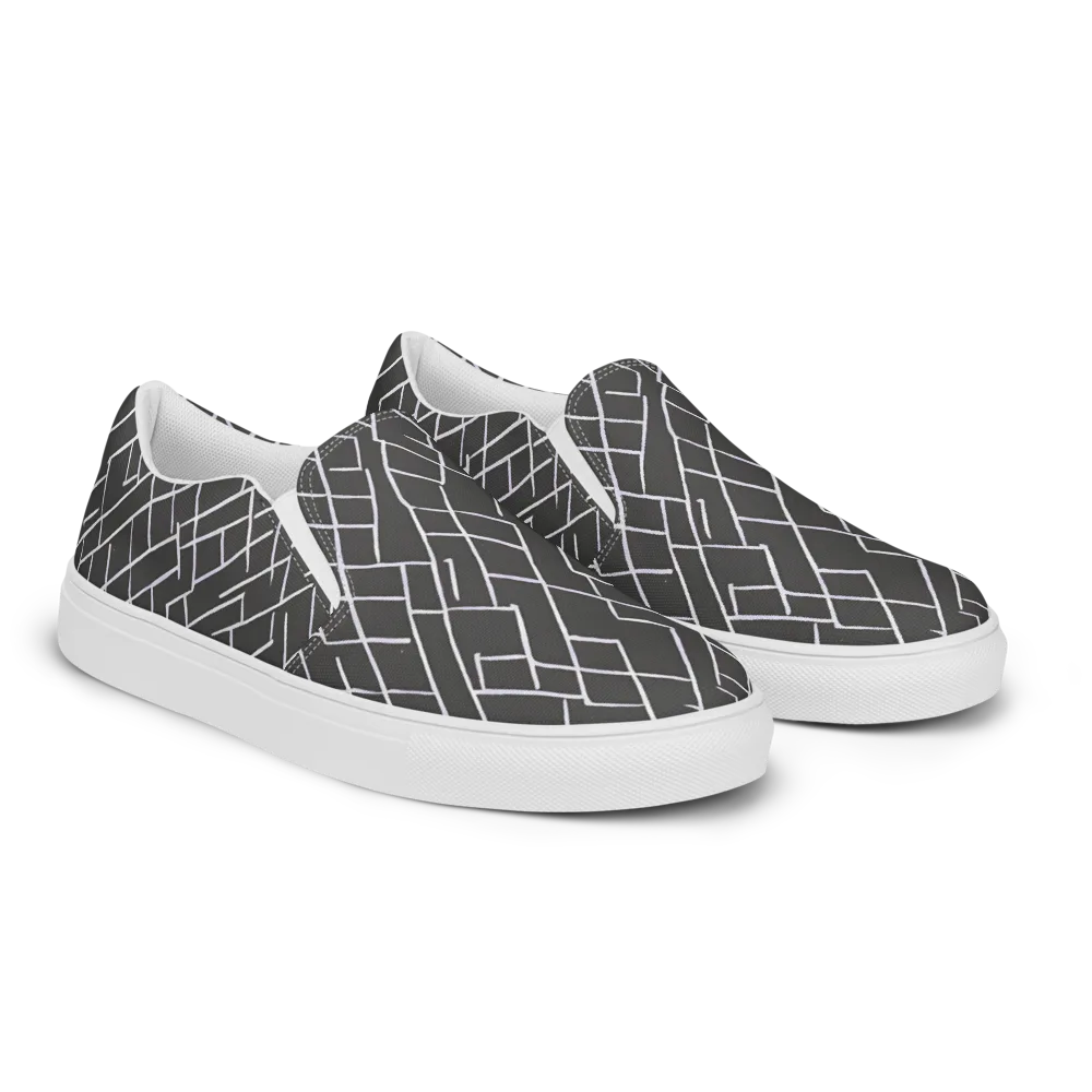 Ivory Cipher on Women's Slip-On Canvas Shoes — Right Front