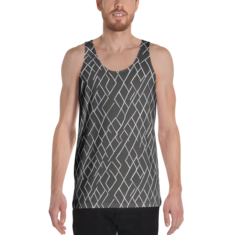Ivory Cipher on Men's Tank Top — Front
