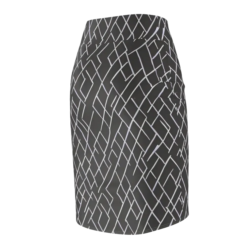 Ivory Cipher on Pencil Skirt — Back Side