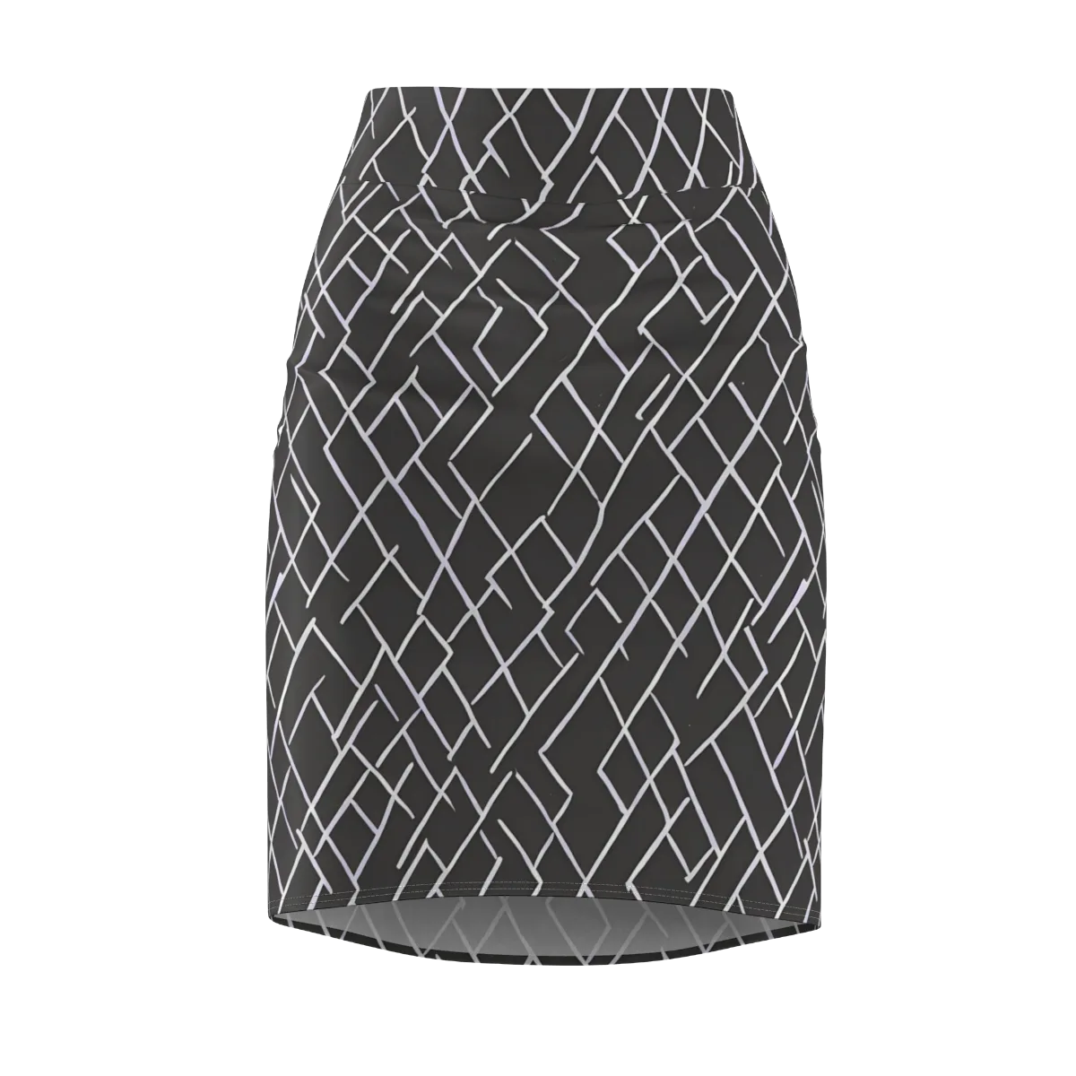 Ivory Cipher on Pencil Skirt — Front