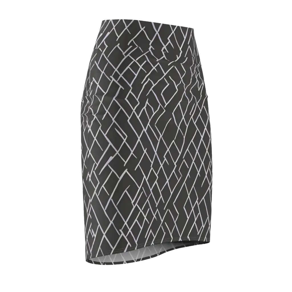 Ivory Cipher on Pencil Skirt — Front Side