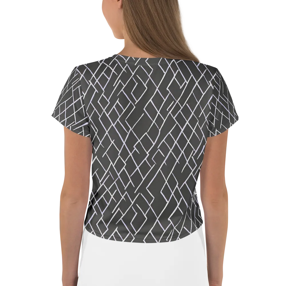 Ivory Cipher on Crop Tee — Back