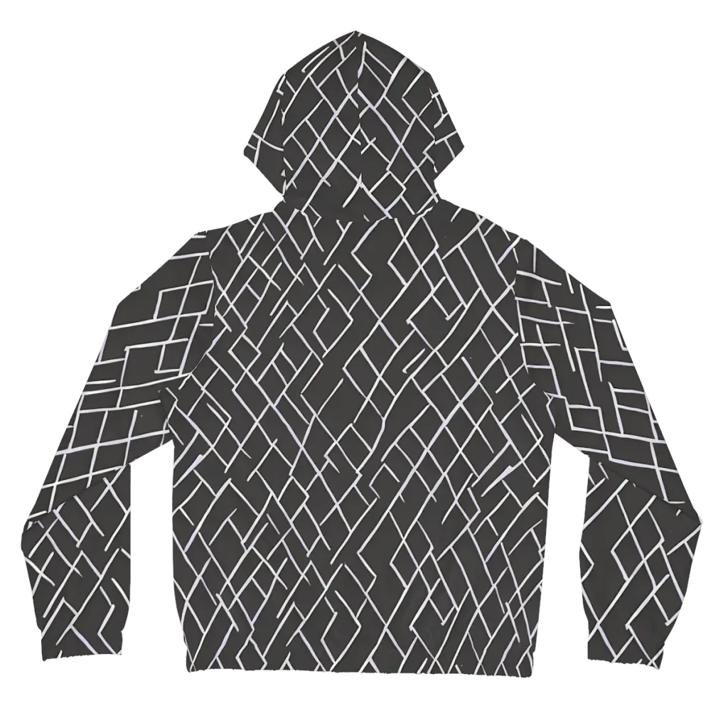 Ivory Cipher on Women's Full-Zip Hoodie — Back