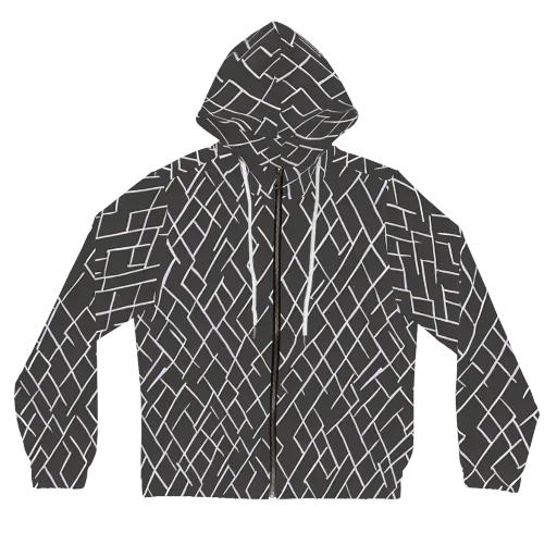Ivory Cipher on a Women's Full-Zip Hoodie