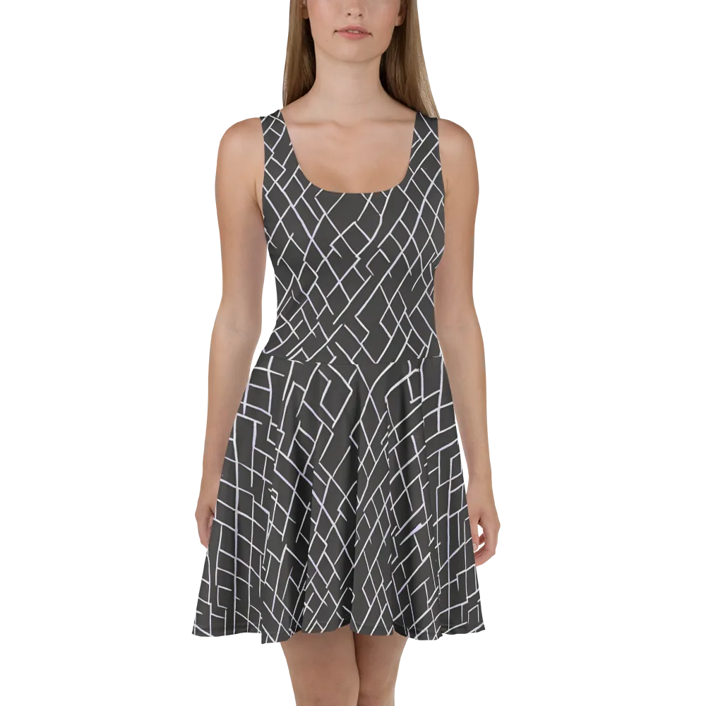 Ivory Cipher on Skater Dress — Front