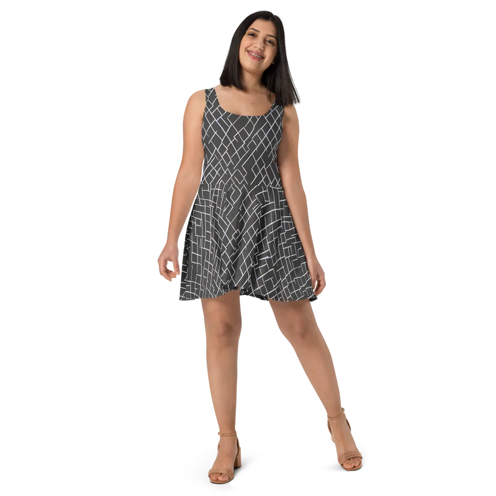 Ivory Cipher on Skater Dress — Front