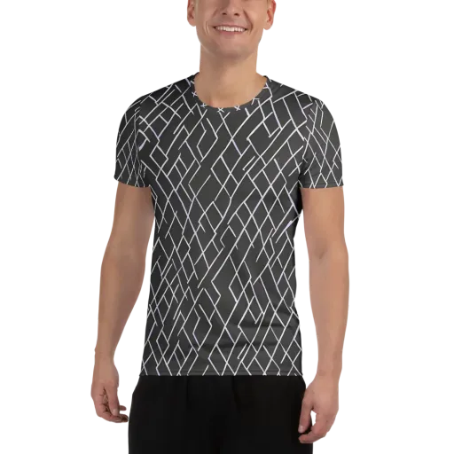 Ivory Cipher on a Men's Athletic T-Shirt